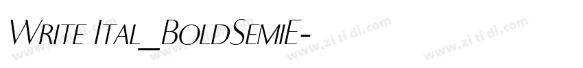 Write Ital_BoldSemiE字体转换
